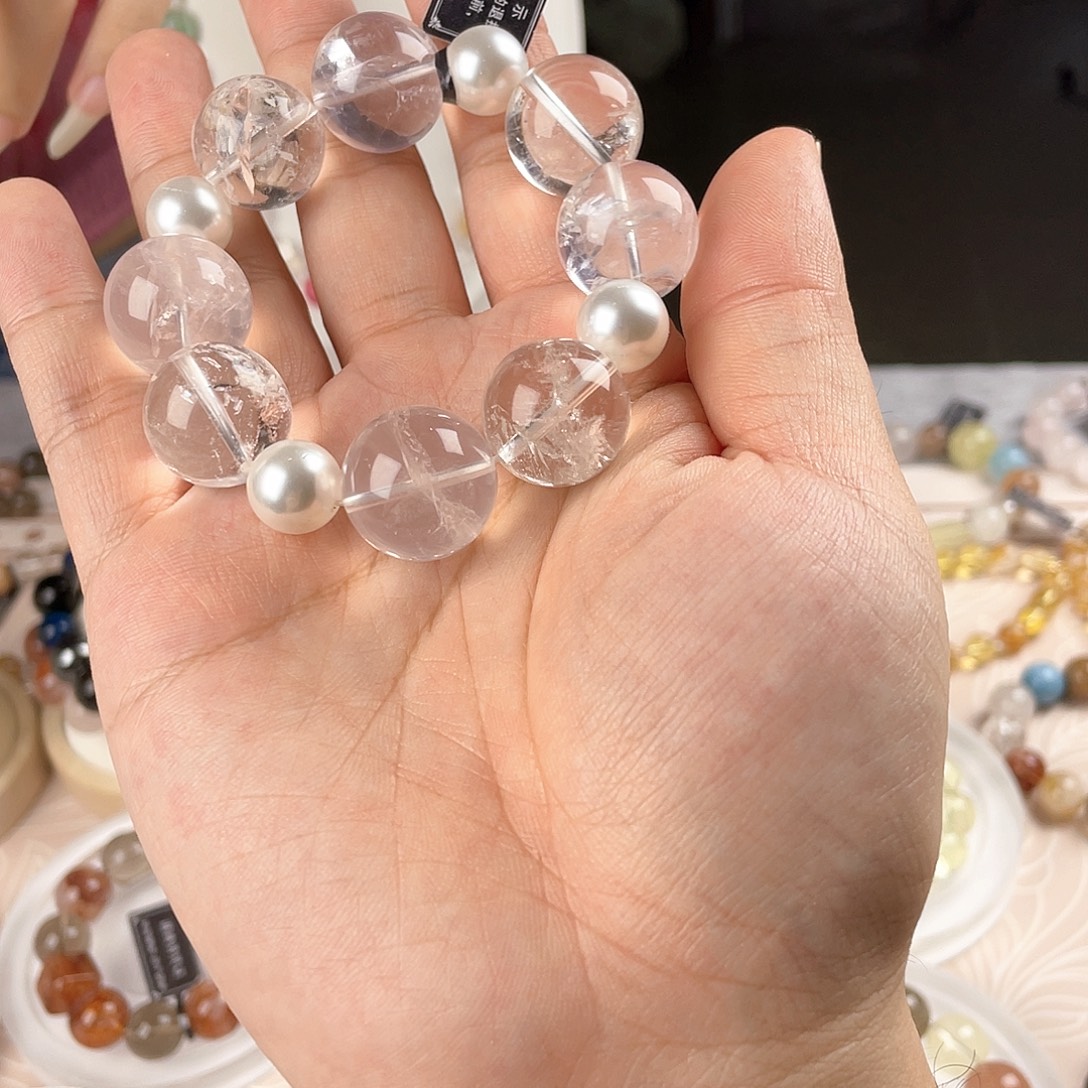 银S925镀金镶嵌手链水晶
