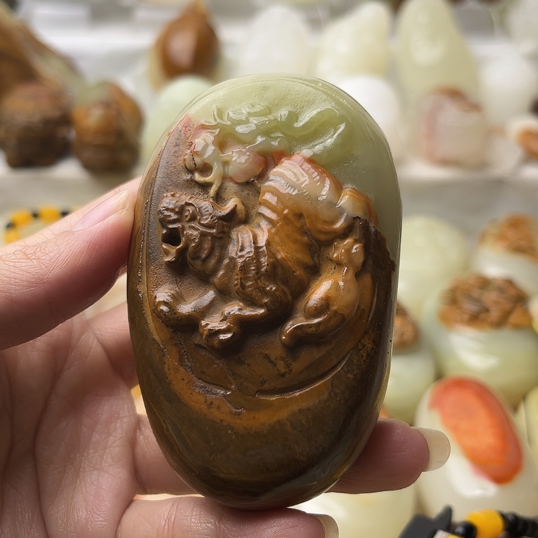 石材古青石不退换虎微瑕