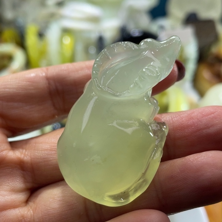 岫玉未镶嵌小手把手把