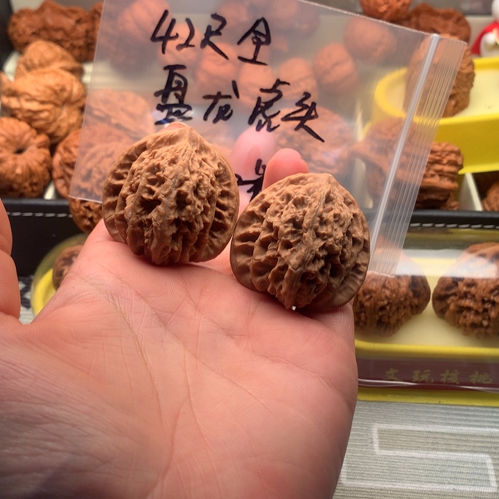 吊坠文玩核桃42尺寸全品盘龙虎头
