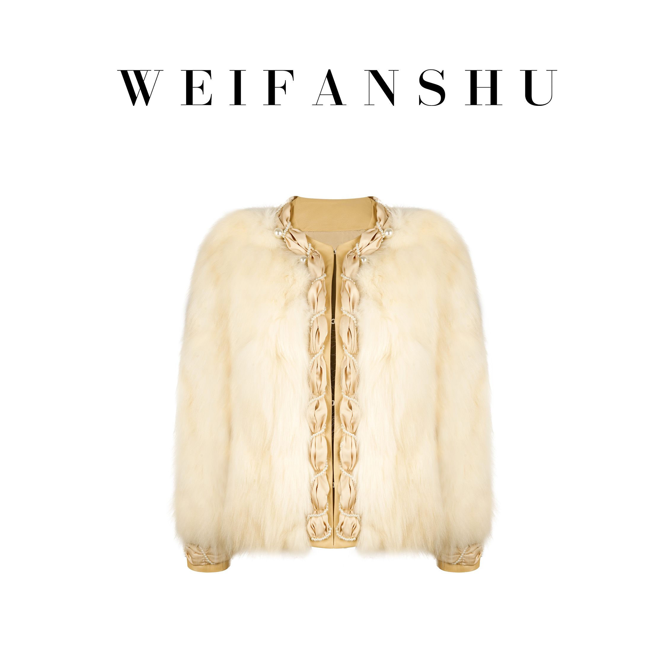 WEIFANSHU/魏凡舒【多重魅力】秋冬新款轻奢高端重工狐狸毛拼接外套