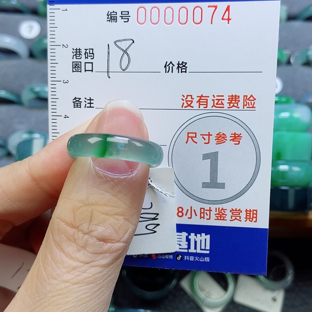 柏***林翡翠未镶嵌戒指天然