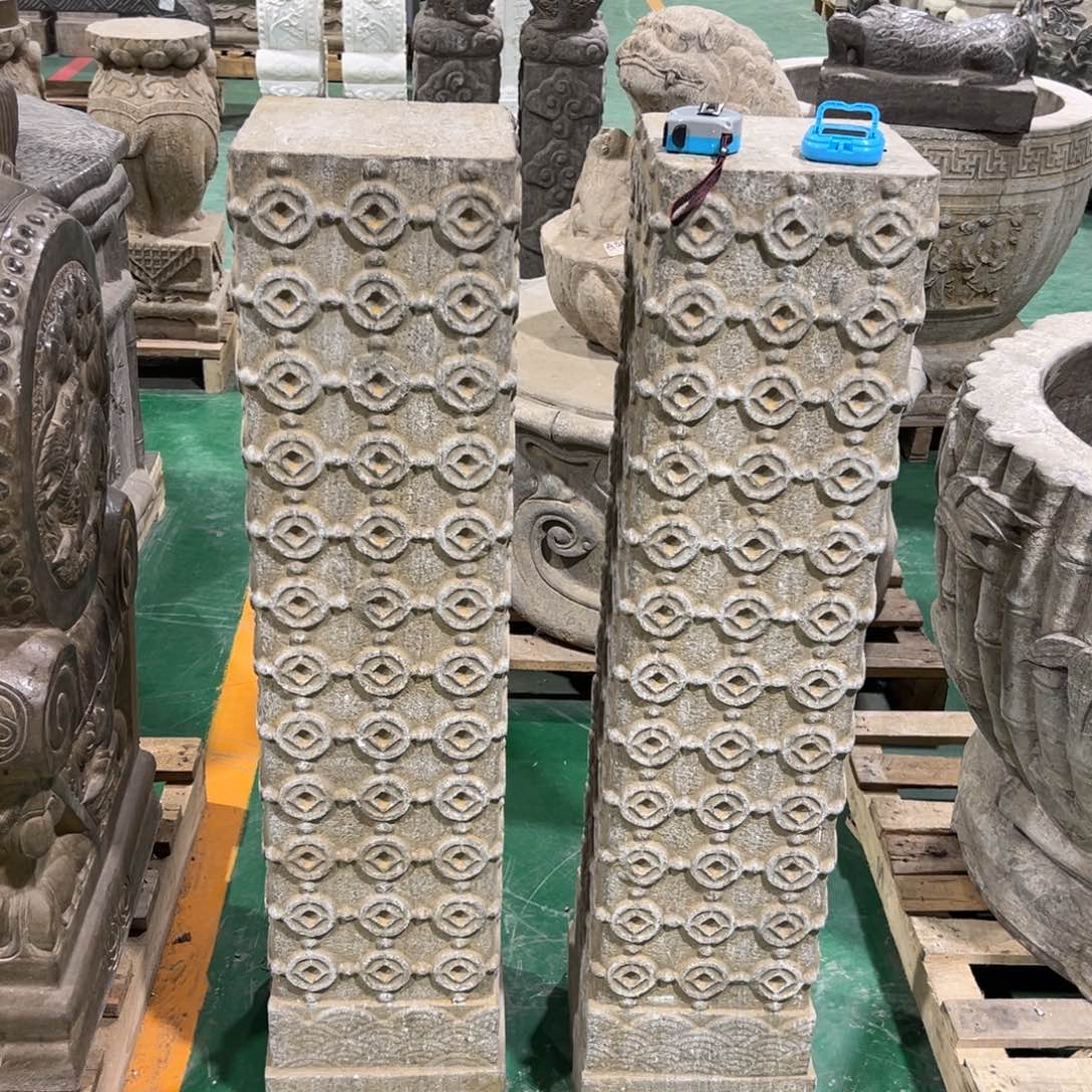 月****客天然青石，石柱一对，不包邮