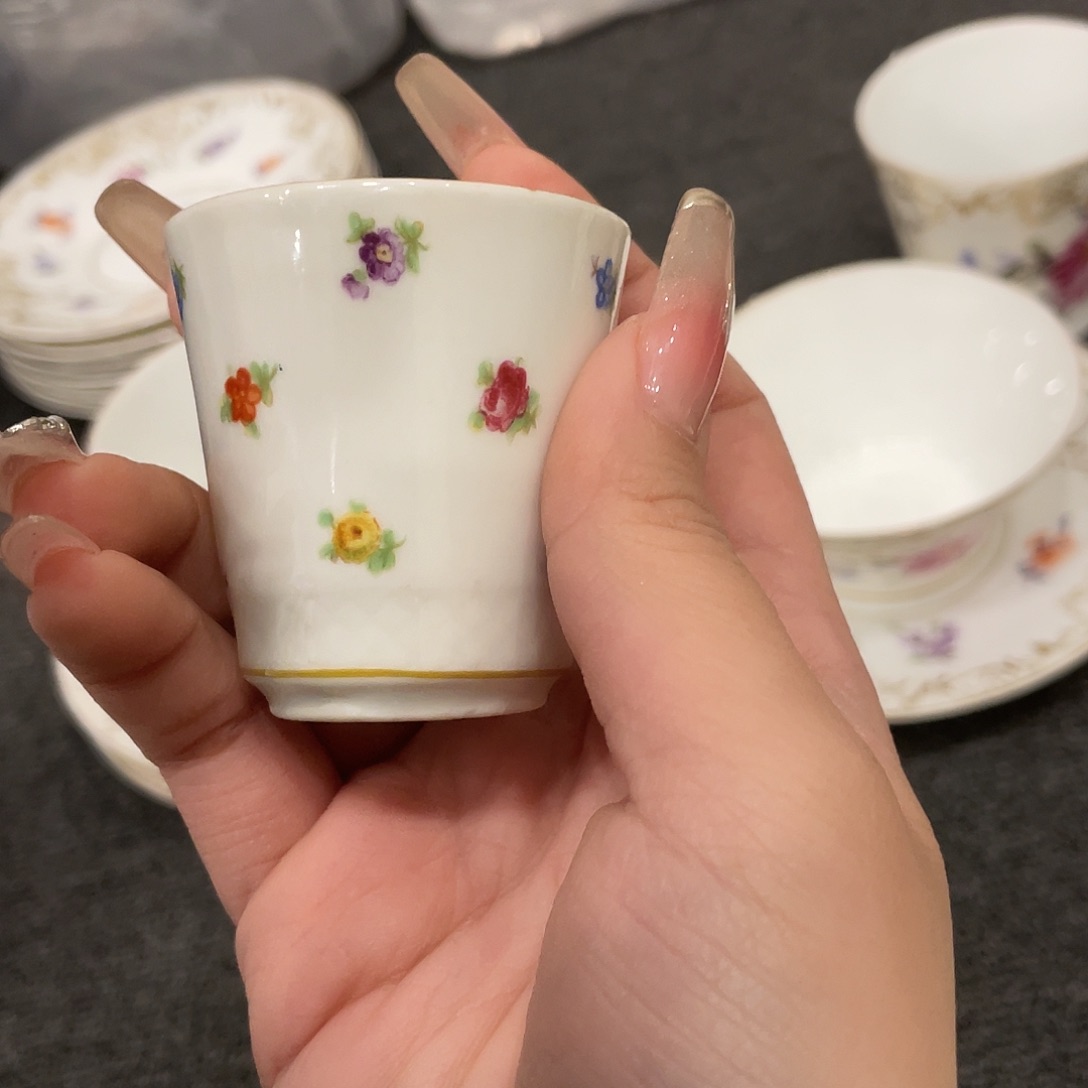 瓷片中古狮牌一口杯