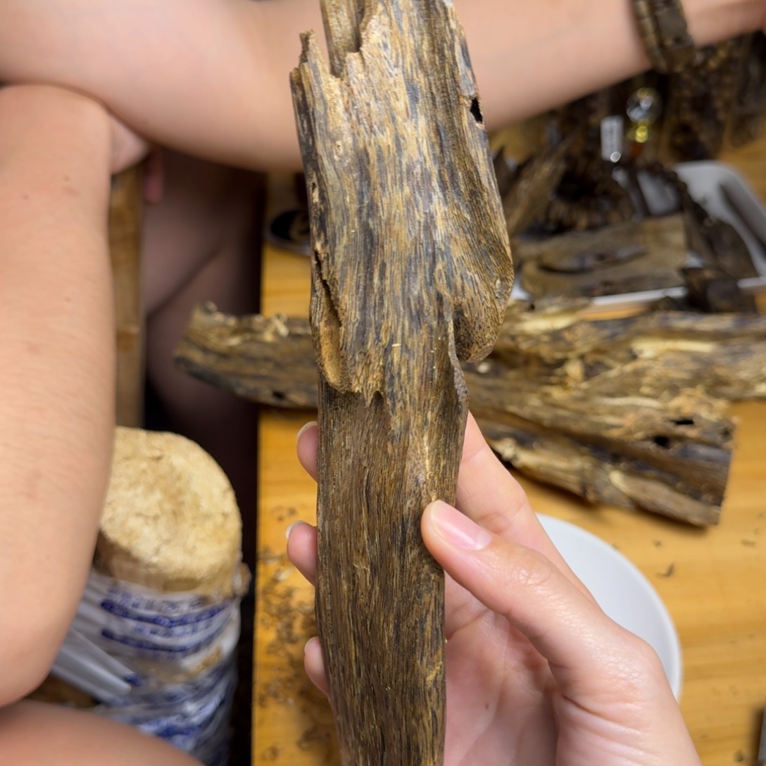 沉香沉香碎屑蓝宝石品种块料63克