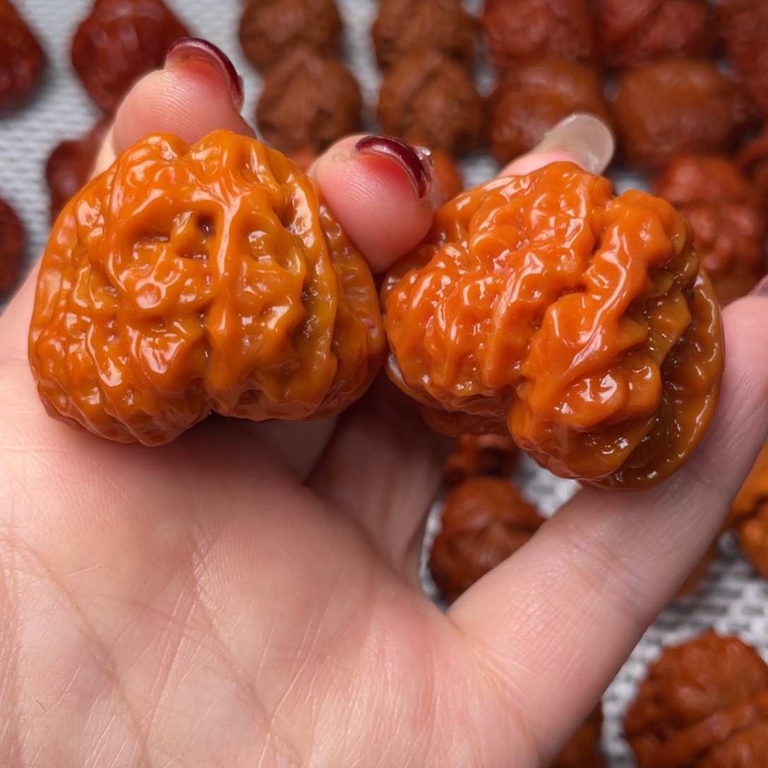 桃核吊坠文玩核桃 手把件 蛤蟆头 39