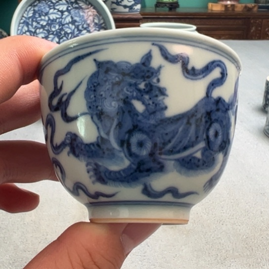 明续幽蓝，狮子滚绣球