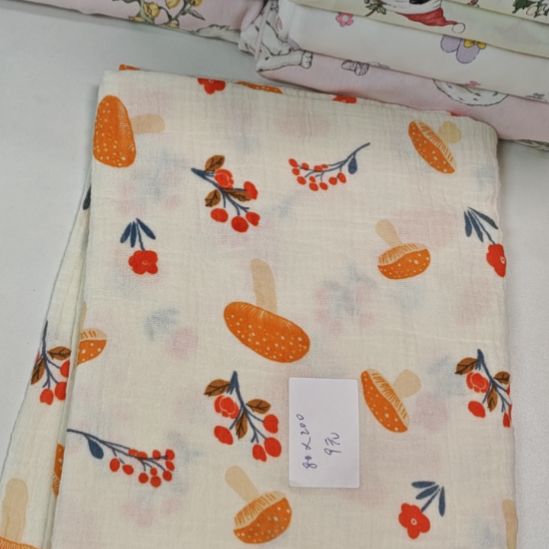 棉双层纱蘑菇80*200