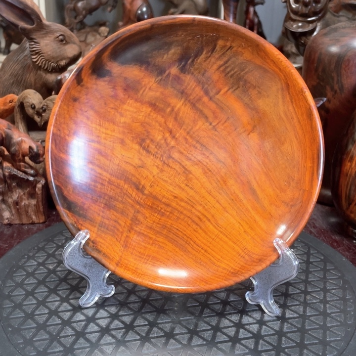 叶***哥木老挝大红酸枝木果盘