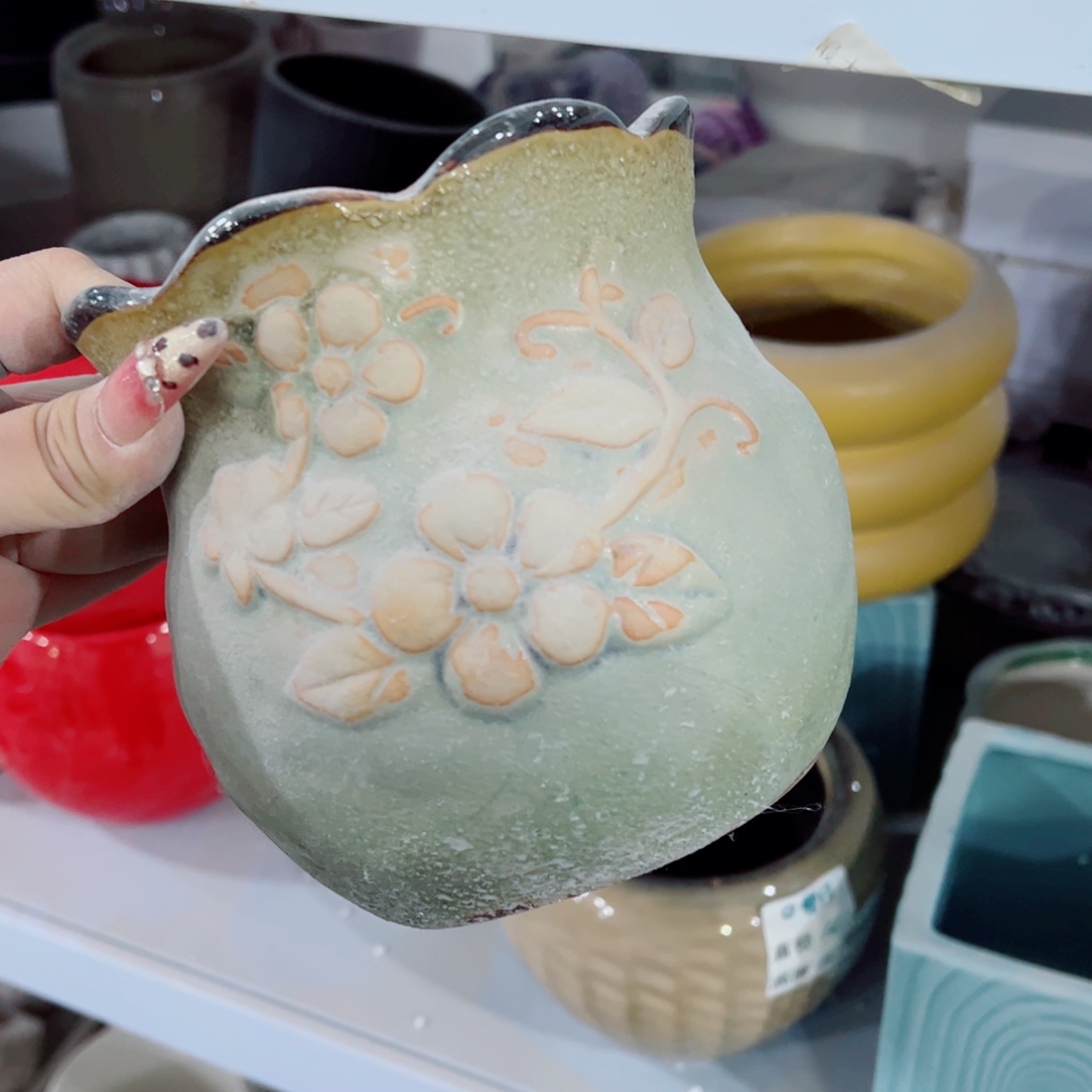 有孔，陶瓷花盆满10米包邮发货