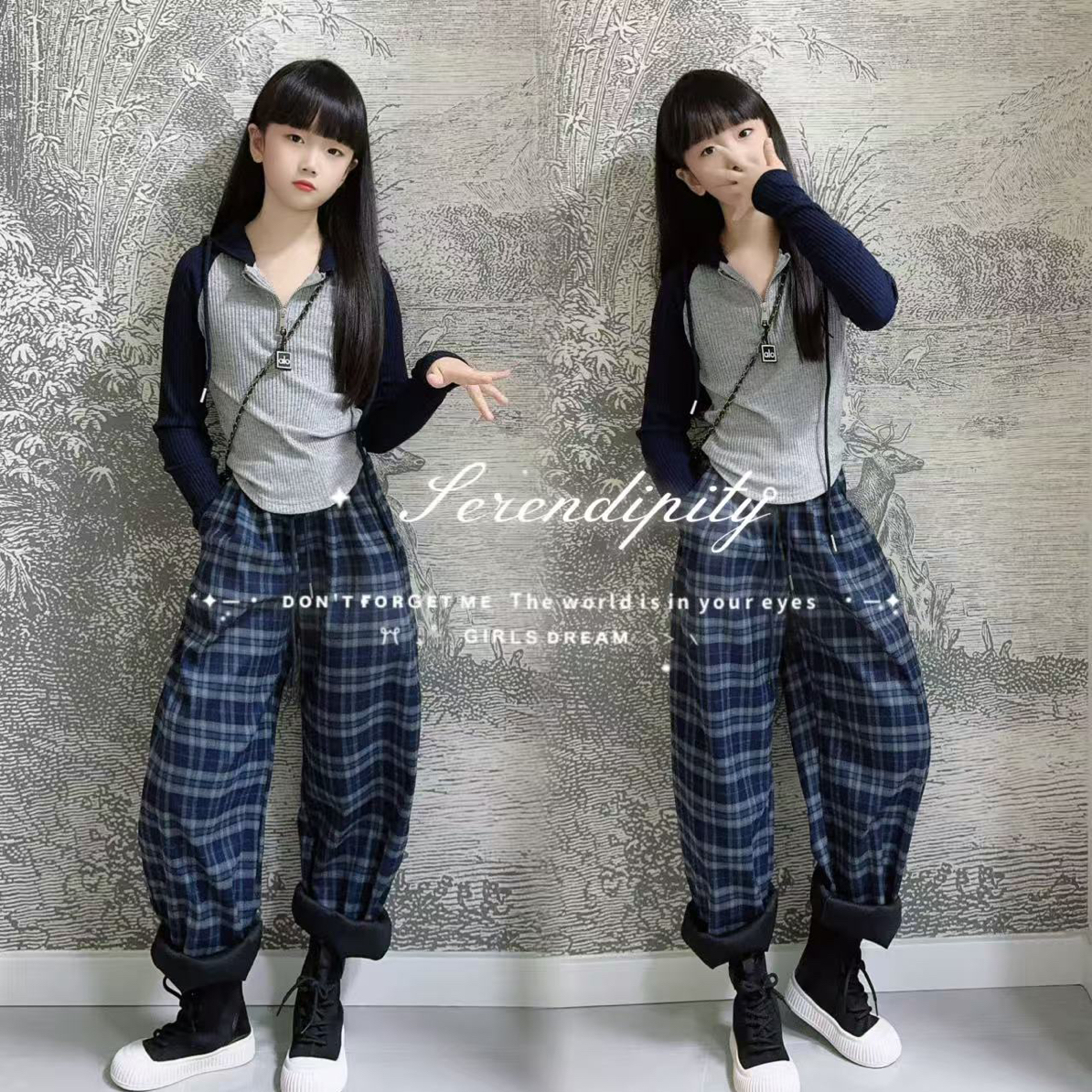 女童针织衫春秋款2025新款洋气中大童休闲秋季潮牌女孩毛衣打底衫