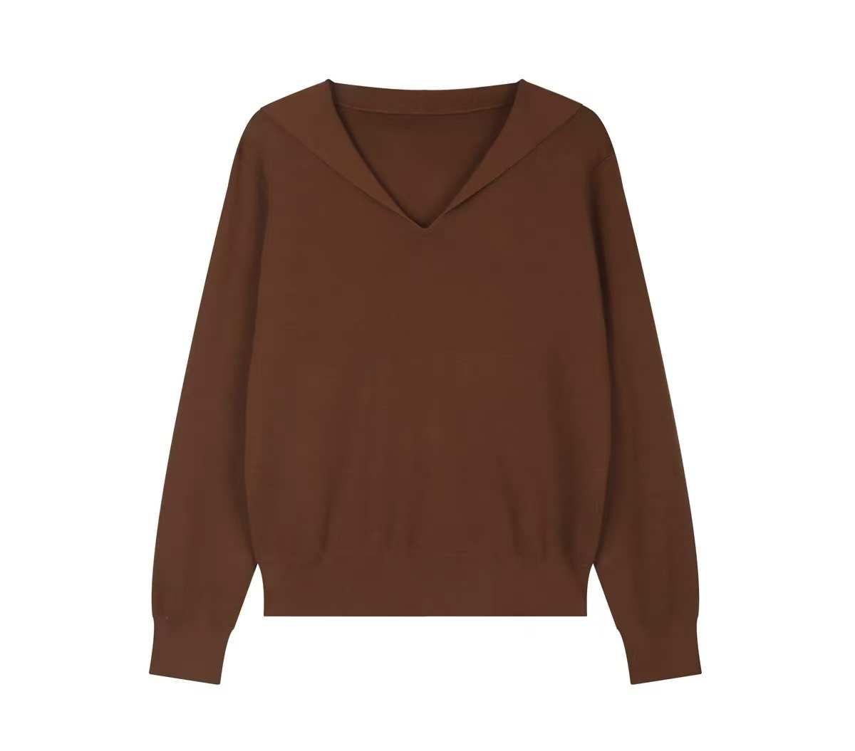 针织V领羊毛衫纯色宽松休闲 0203