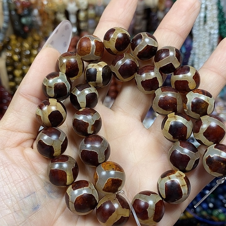 玛瑙/玉髓未镶嵌珠宝半成品玛瑙卡14mm