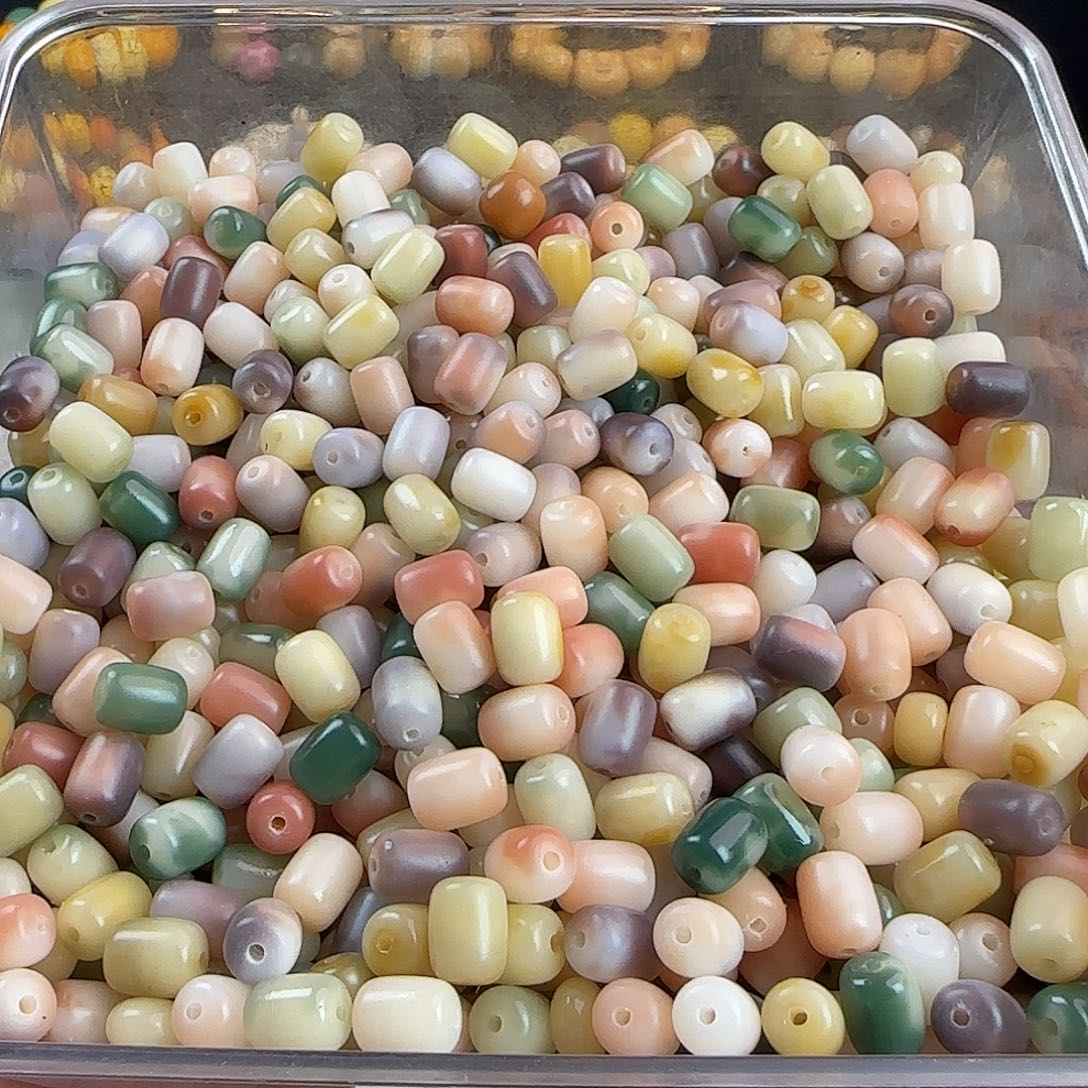 菩提根/象牙果吊坠卡11粉紫三花年糕300颗