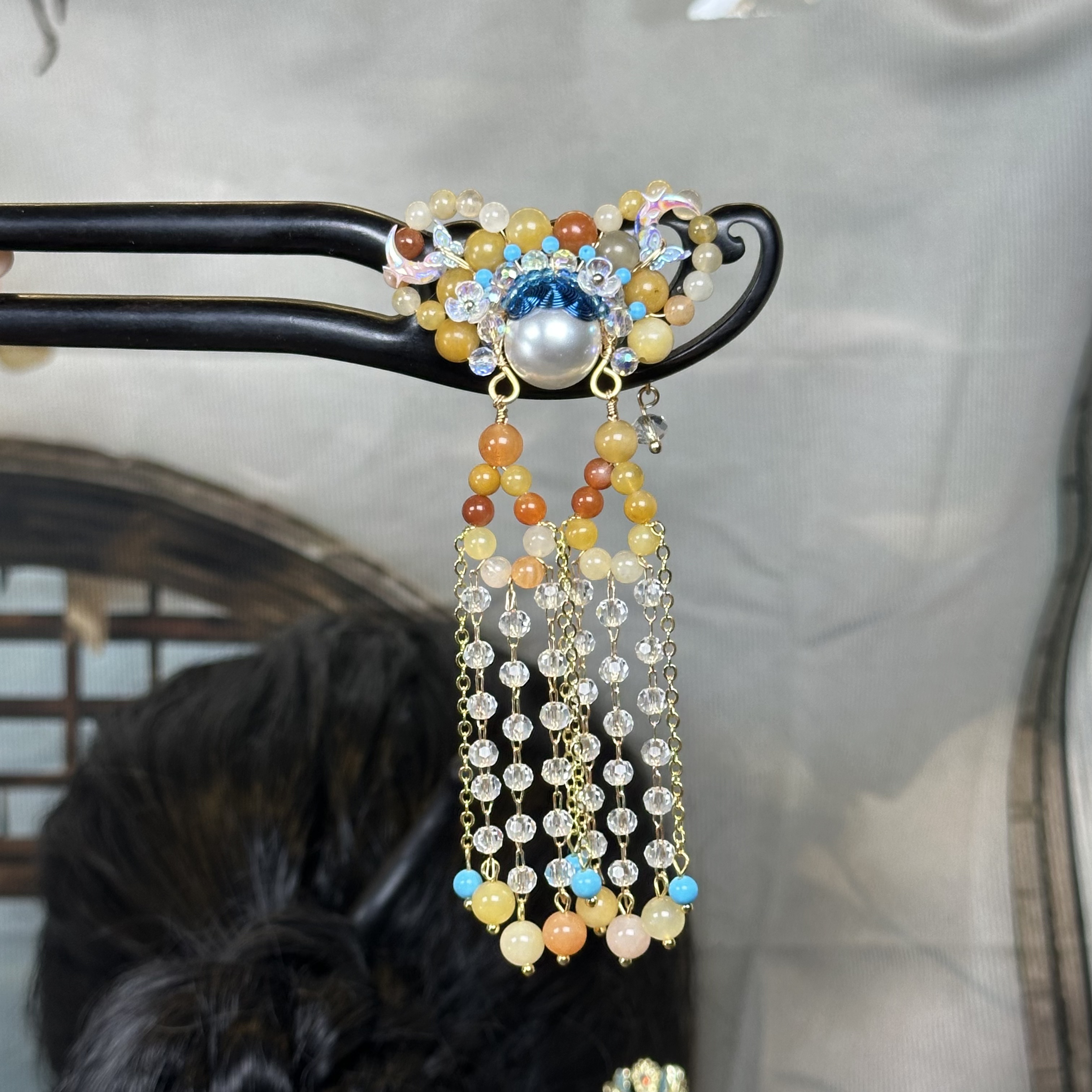 F130《金玉良缘》新中式国风敦煌刀马旦发簪