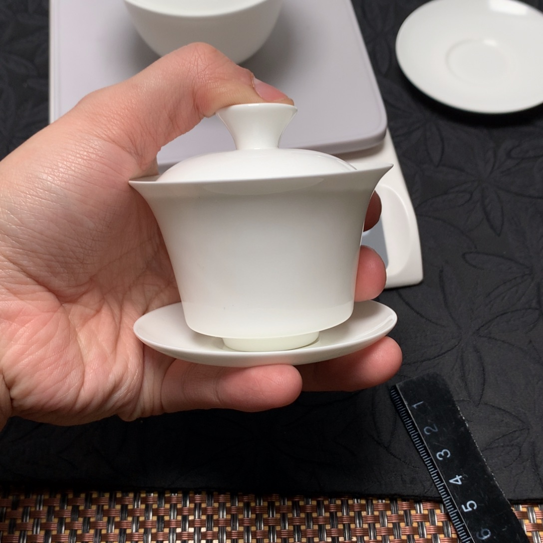 90马蹄骨瓷薄胎茶具