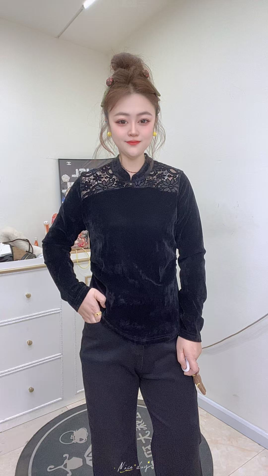 4766时尚洋气国风打底衫