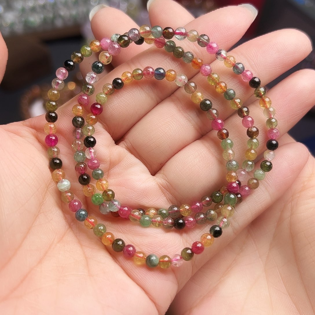 未镶嵌手链碧玺碧玺多圈20号