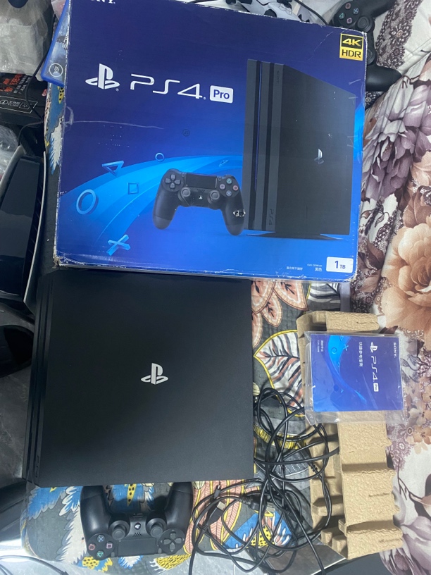   黑色ps4pro国行7209b系统12.50 免费备份港服账号 1t硬盘 