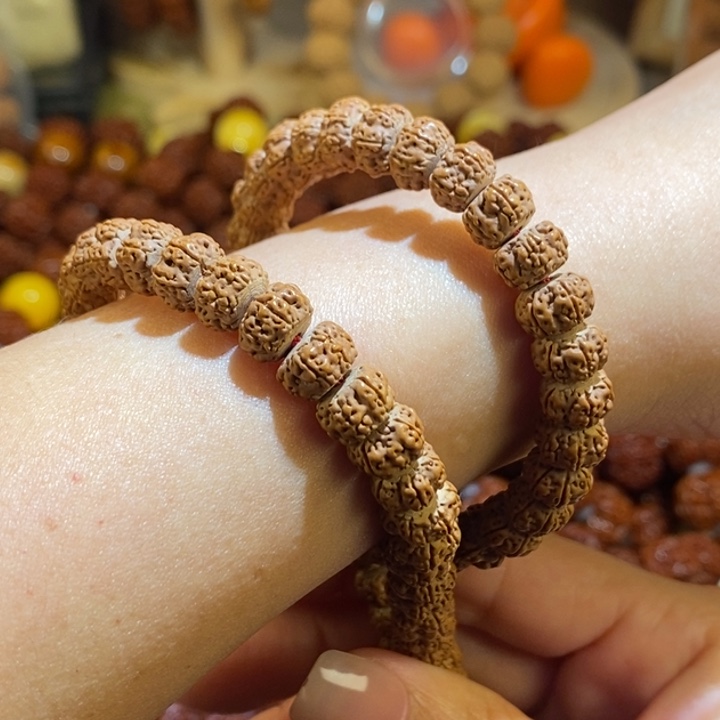 金刚菩提手串106藏切原籽双圈