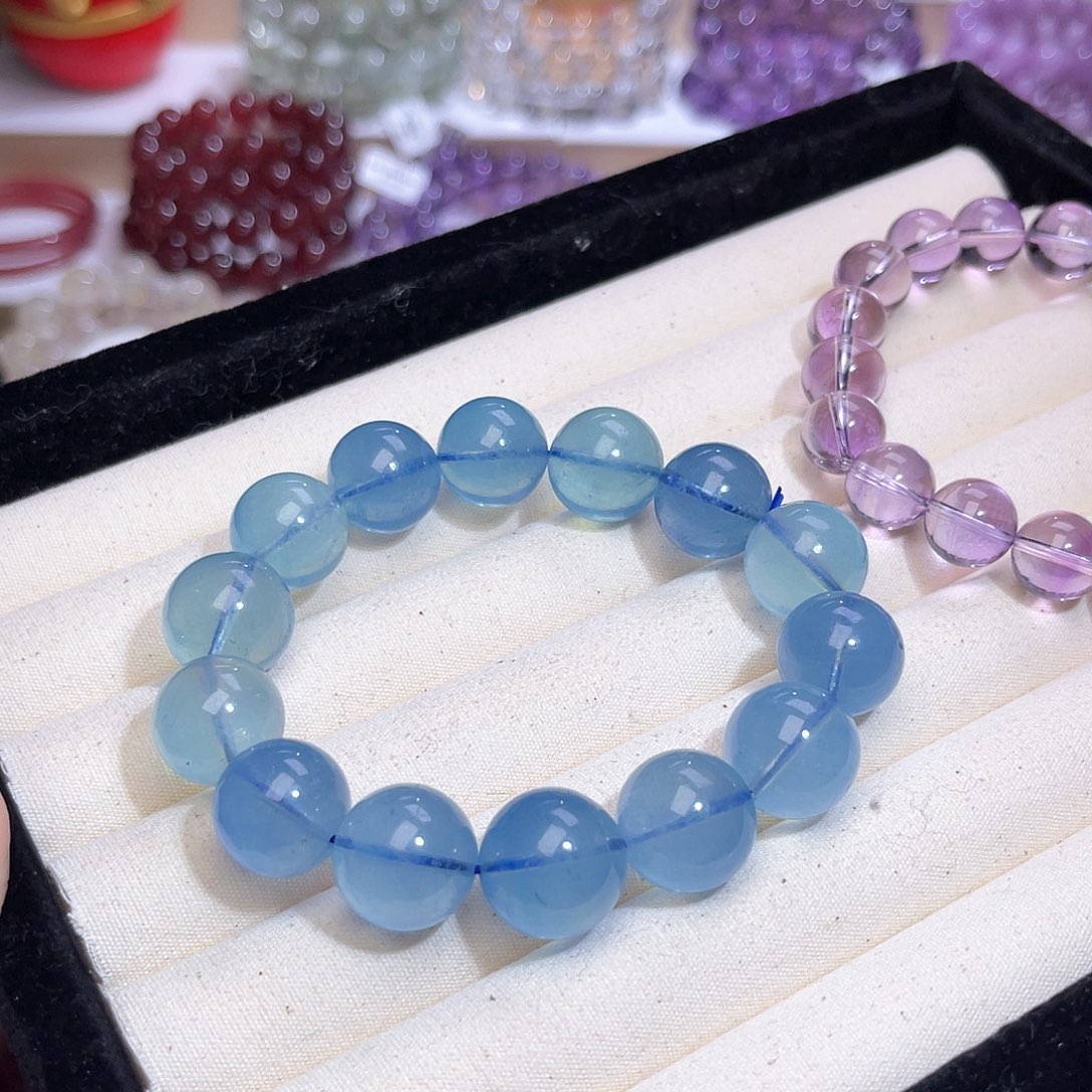 水晶手链未镶嵌瑶天然水晶14.8mm