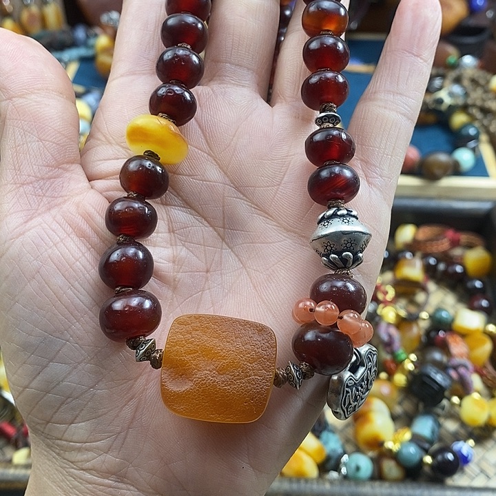 蜜蜡未镶嵌项链项链