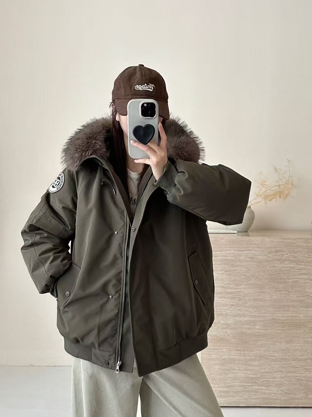 冬季长袖宽松型常规款薄款派克服百搭宽松短款潮流