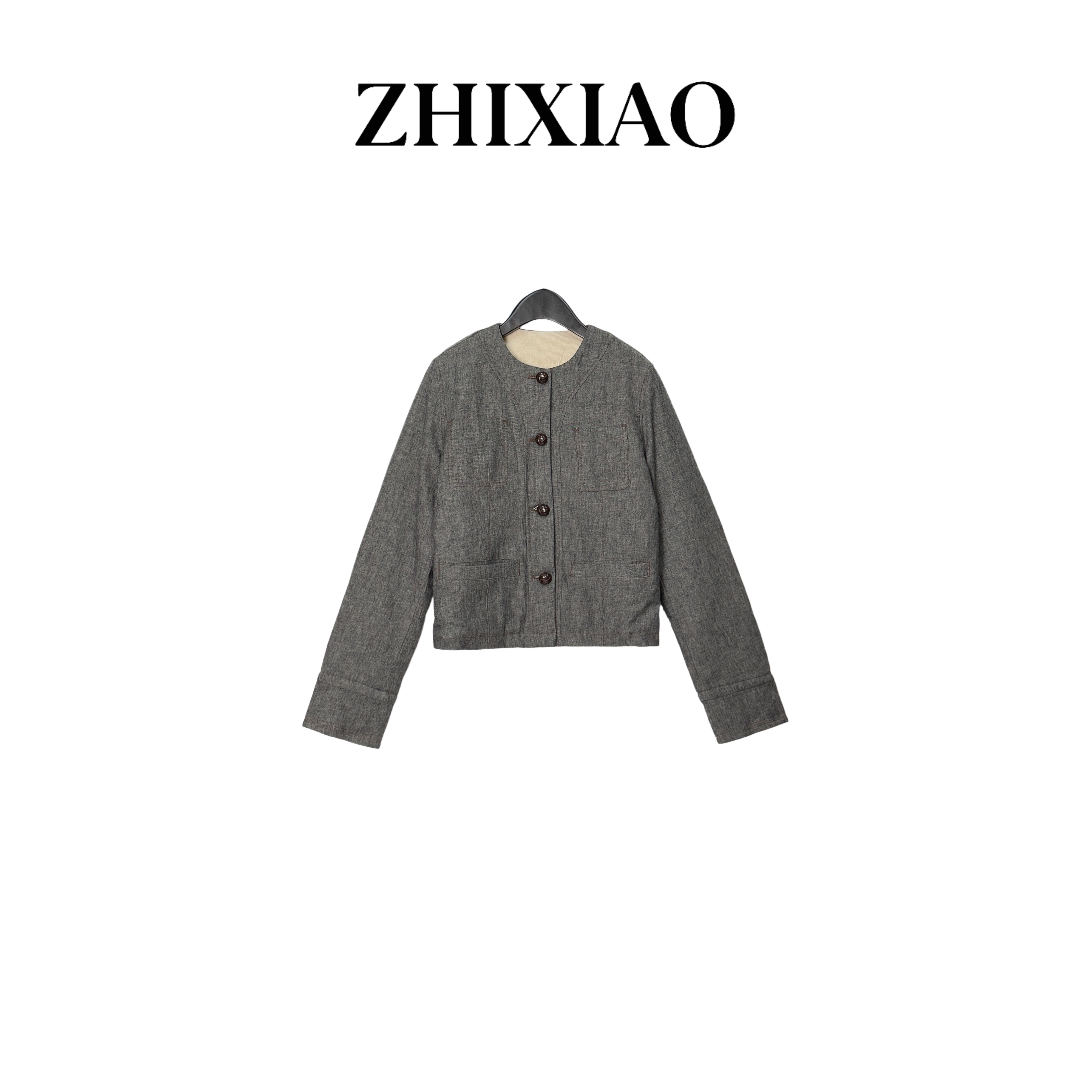 【ZHIXIAO】秋冬新款：极简羊毛棉服12962