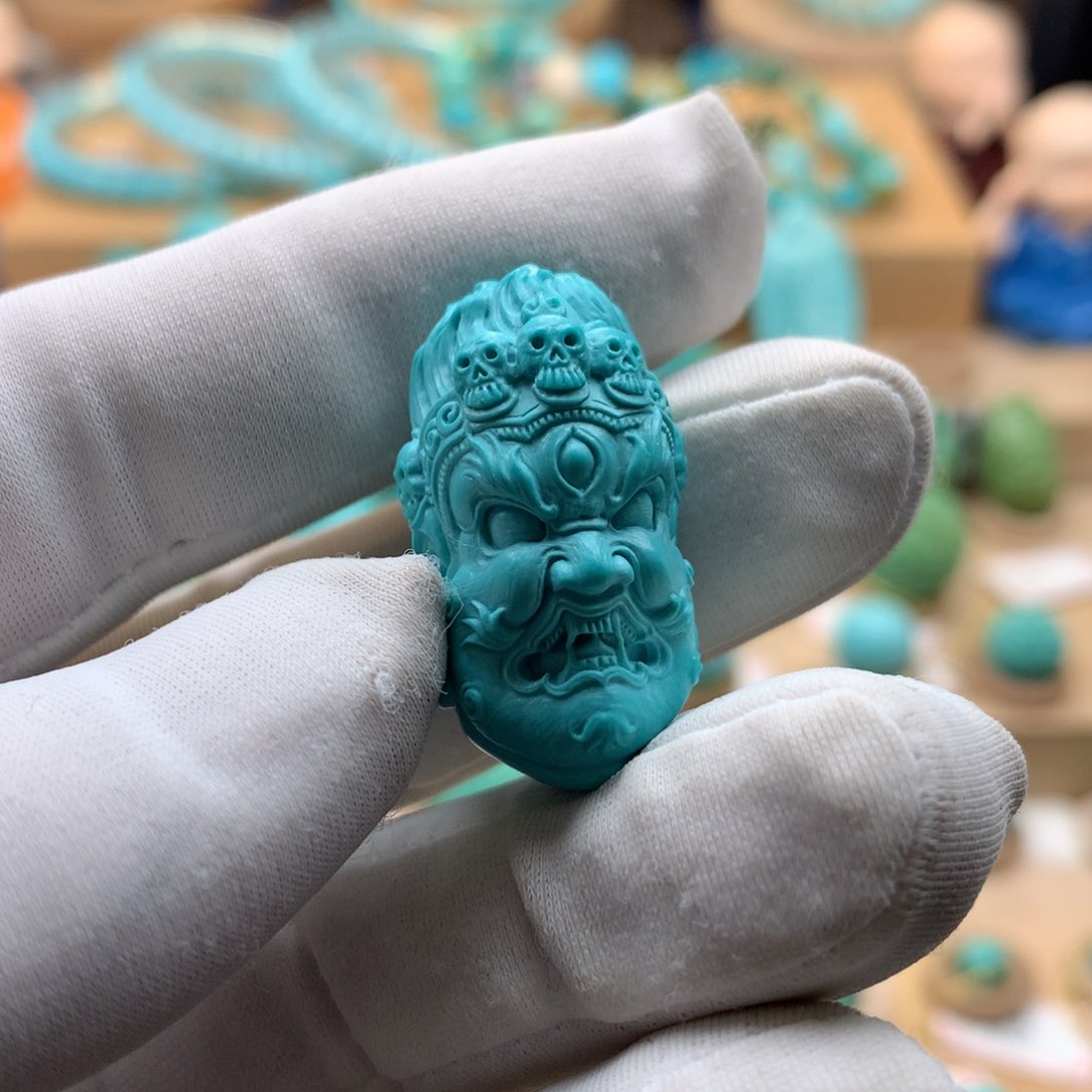 绿松石珠宝奇石未镶嵌浩***糖