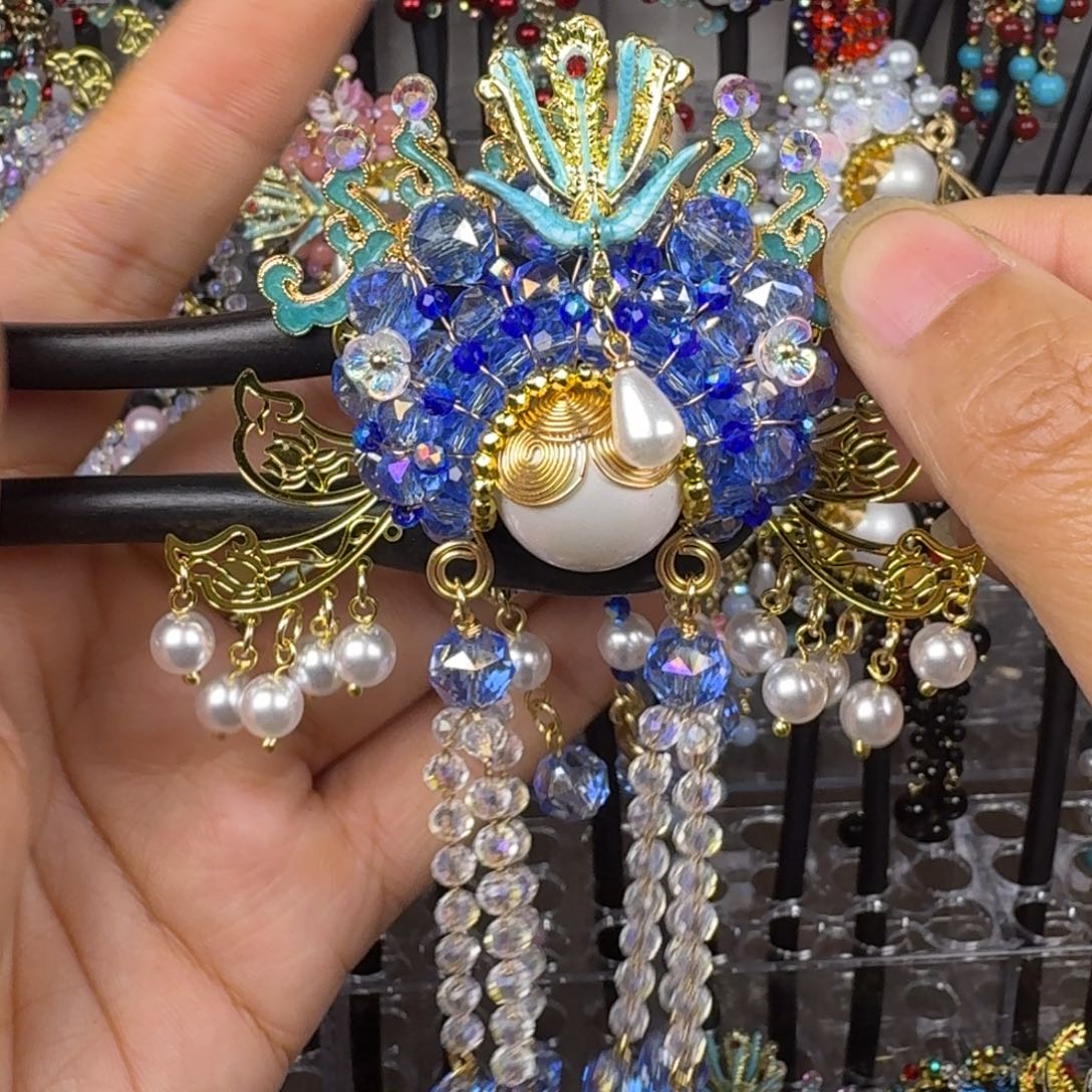 招***猫古风刀马旦发簪发饰