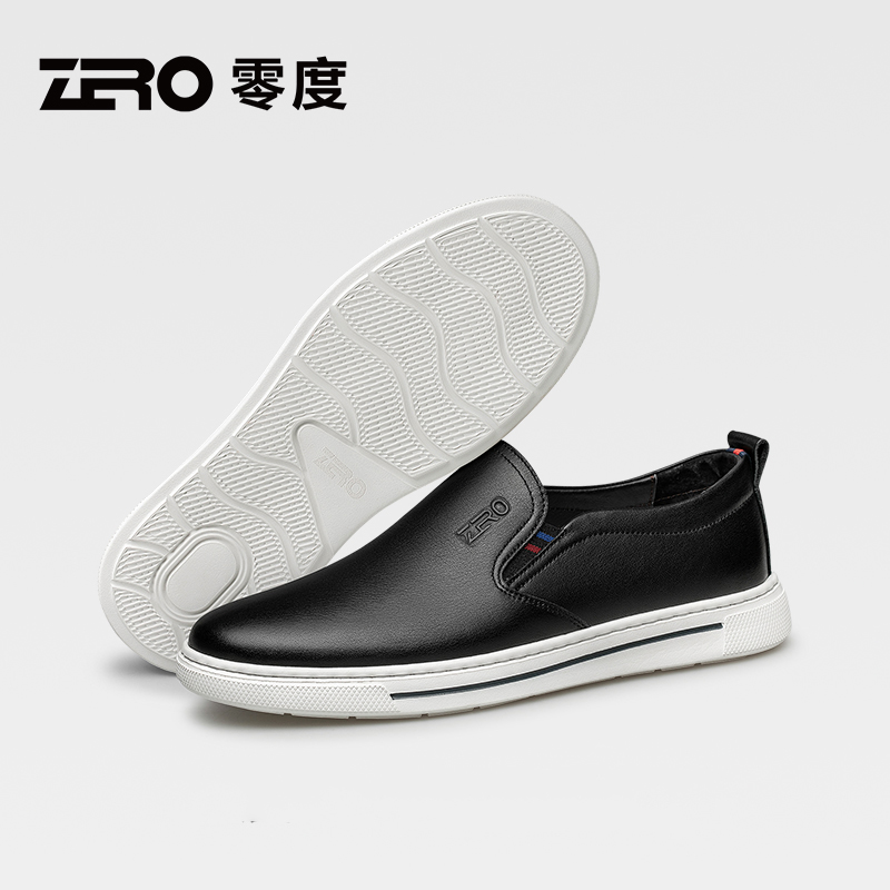 ZRO零度男鞋一脚蹬秋季新款轻盈日常舒适轻便软面透气休闲皮鞋男