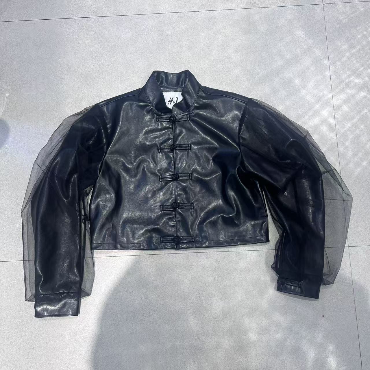 【济州岛】南油H1 网纱拼接新中式上衣F822