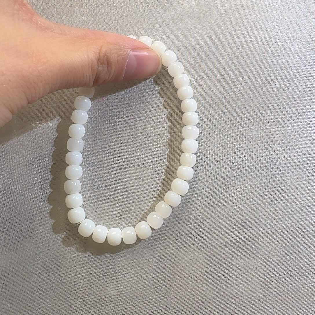 和田玉颈饰未镶嵌米达6mm老型