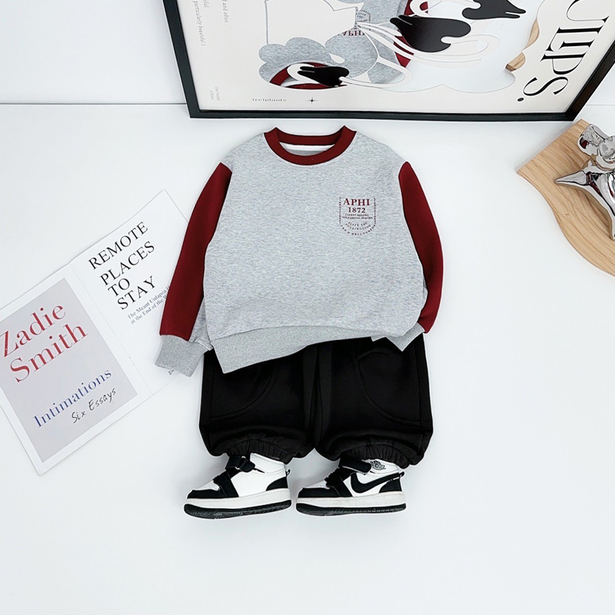 儿童卫衣加绒加厚长袖2025新款秋冬男童潮 BDD26196 悠悠童话童装