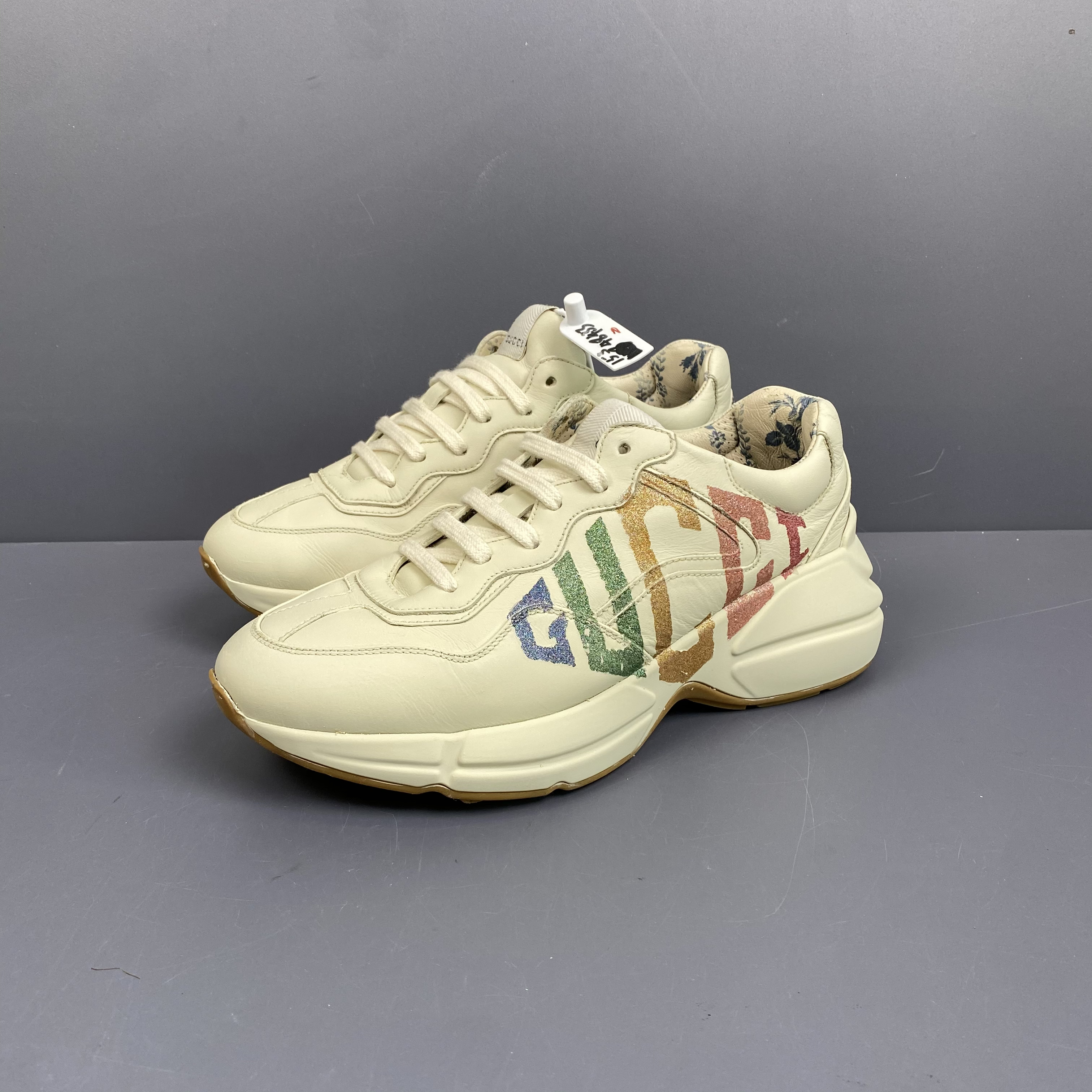 95新 GUCCI/古驰 37码闪钻老爹鞋成色很新中底一处刮擦配鞋垫24.5