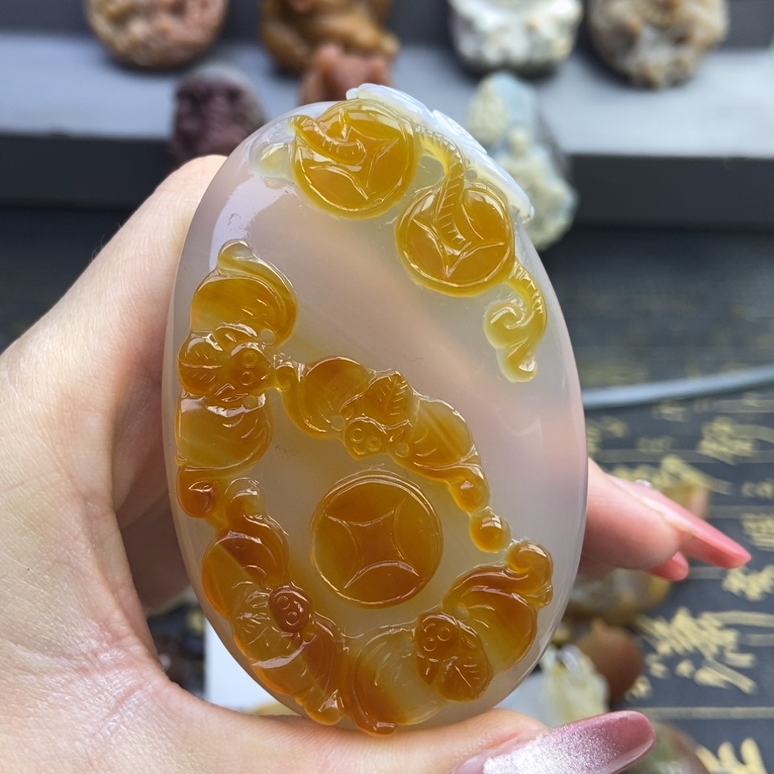 玛瑙/玉髓挂件未镶嵌