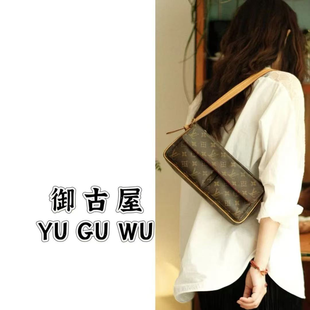 95新 LouisVuitton/路易威登 多宝二奢/75550/小号骆驼单肩包