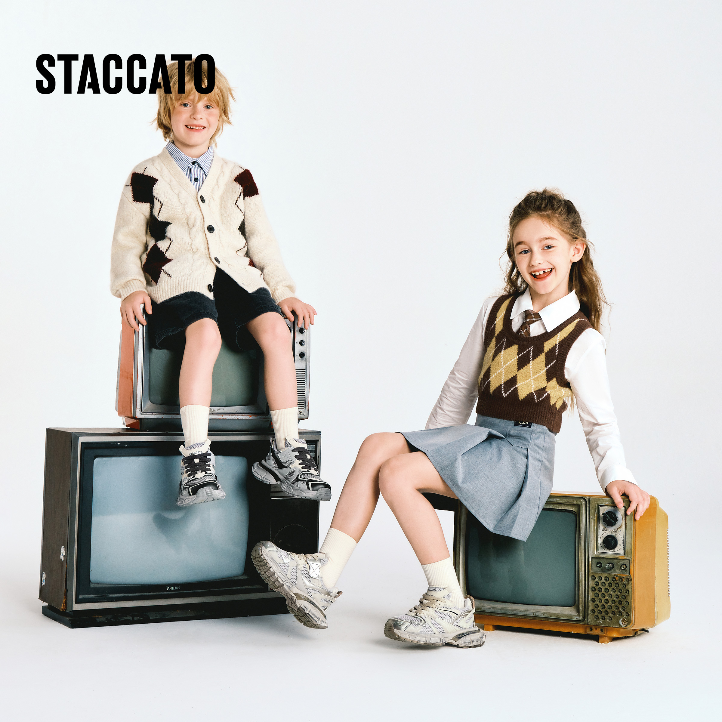 StaccatoKids思加图童鞋潮流百搭时尚运动休闲鞋S44029