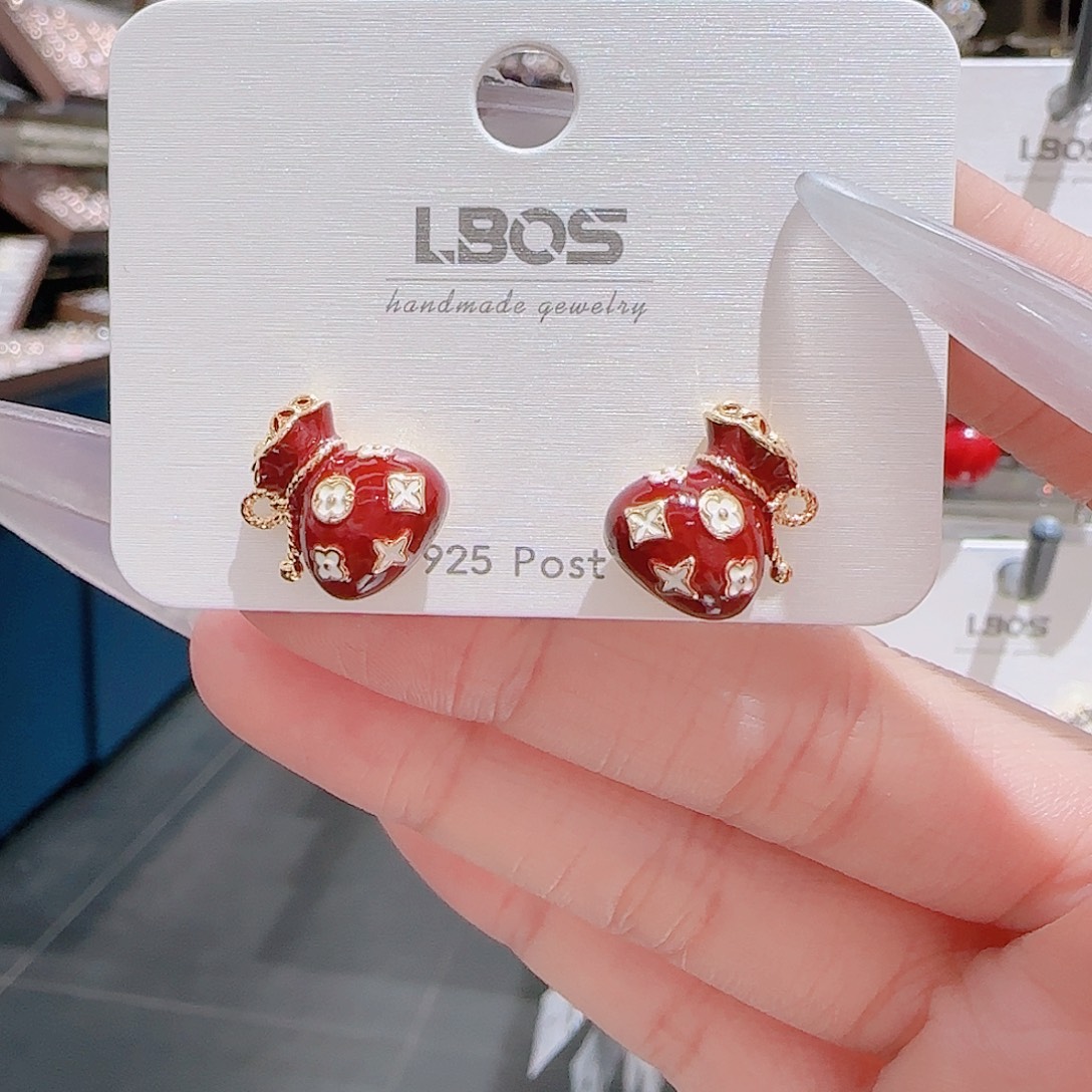 锆石铜合金925银耳环