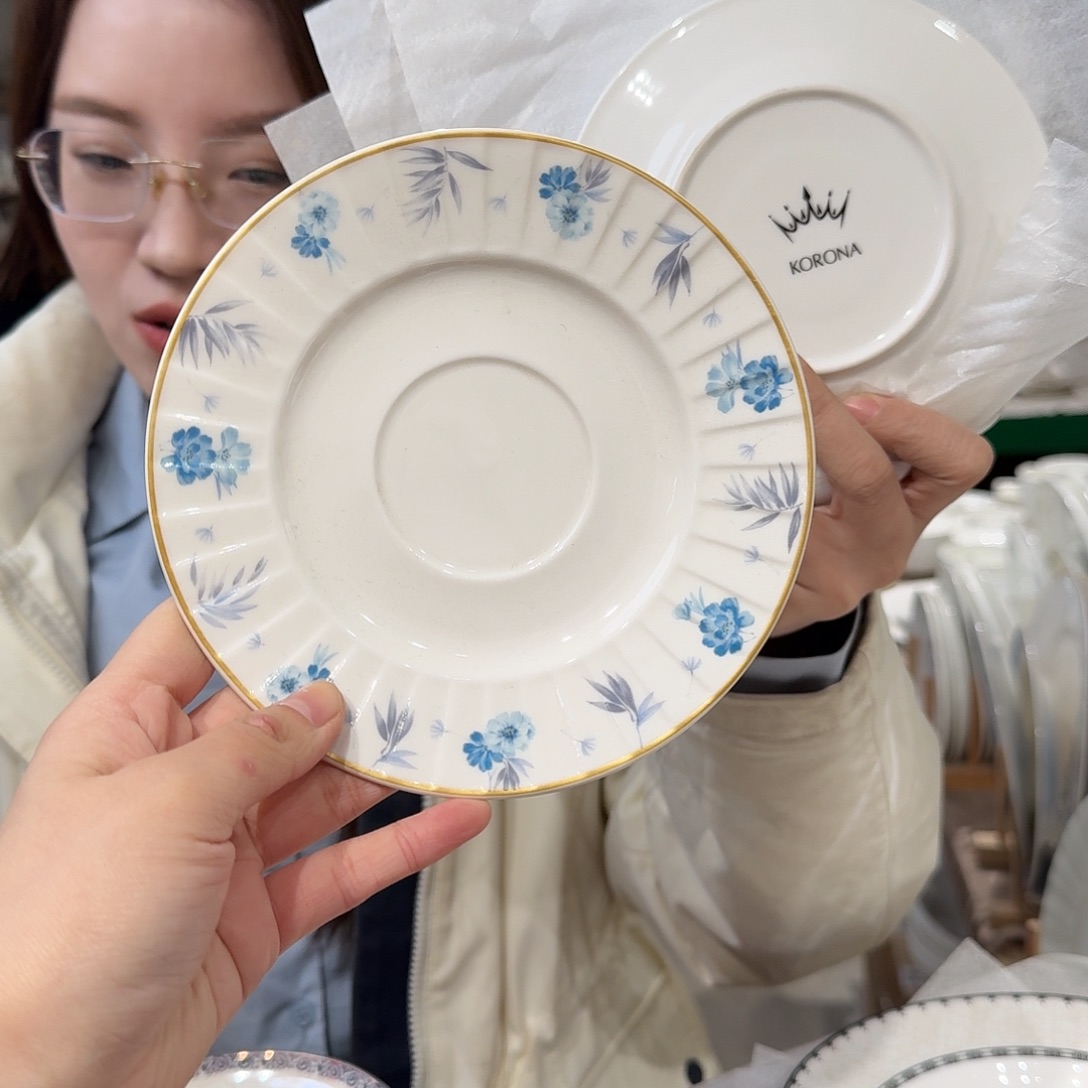 瓷骨瓷6英寸味碟15cm4个实用外贸骨瓷