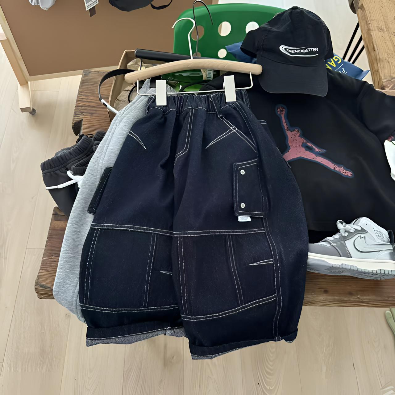 25828 原色工装 儿童秋季新款牛仔裤
