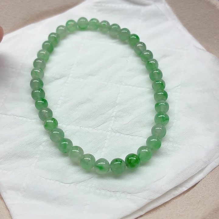 翡翠未镶嵌手链天然缅甸翡翠A货卡4.8