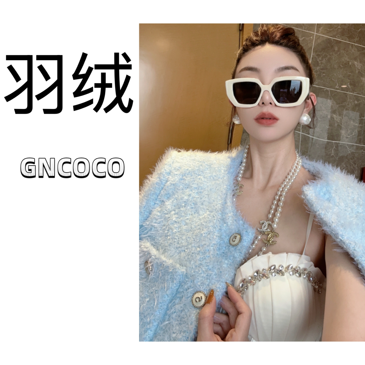 羽绒加厚2025冬季新款【巴黎蓝天】新款法式气质少女外套