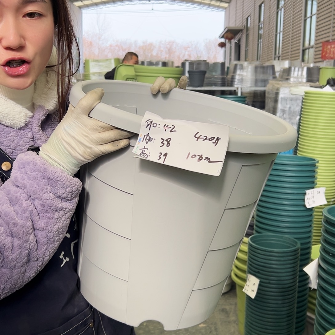 玫瑰盆420#灰白3个无托