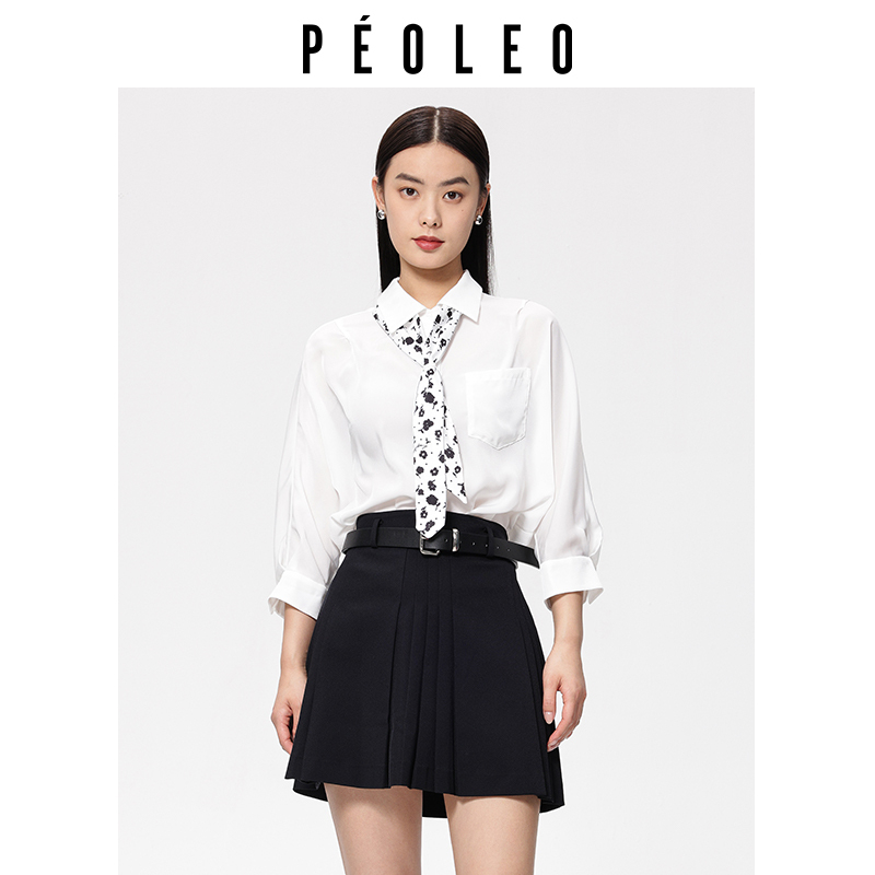 【小余专属1】飘蕾夏装长袖衬衫女小众衬衫DK3309607