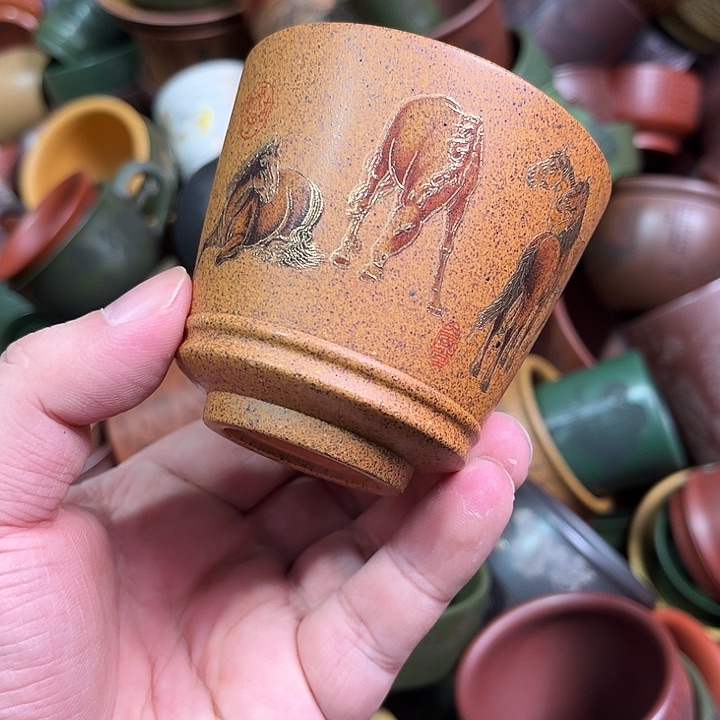 紫砂茶杯全手工紫砂主人杯