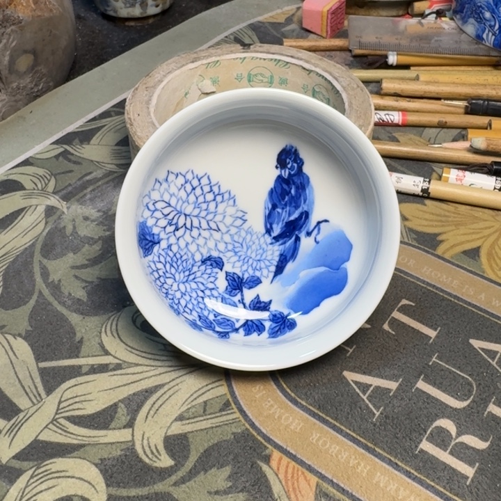 小雨山堂青花瓷杯