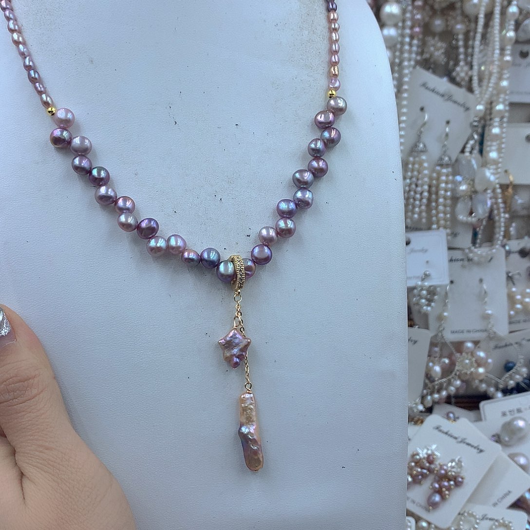 银S925镶嵌淡水珍珠耳饰