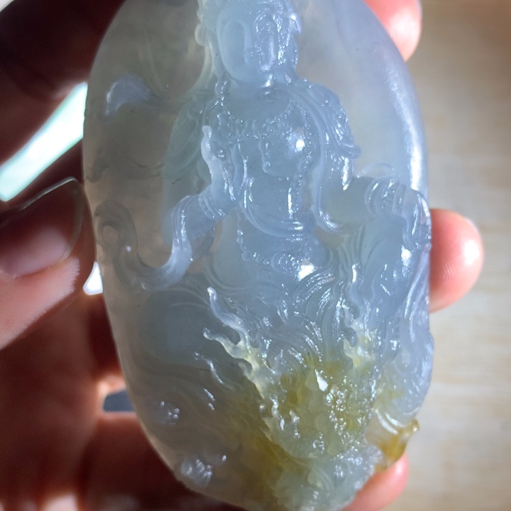 定制翡翠未镶嵌天然翡翠观音