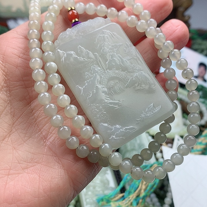 未镶嵌和田玉挂件海***?